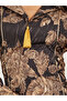 Floral Jacquard Flat Collared Jalabiya with Tassel Detail - 4