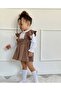 Brown Camisole Shirt Dress Set