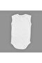Fox Printed Baby Bodysuit with Snap Fasteners Open Ecru
