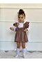 Brown Camisole Shirt Dress Set - 2