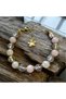 Crystal Quartz Pink Quartz Natural Stone Bracelet (Love-Love-Peace) (with Steel Parrot and Extension Chain) - 5