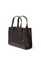 Recycled Micro Nylon Square Shopping Bag - Dark Brown - 3