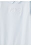 Logo Embroidered Cotton Jumpsuit - Blue - 3