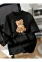 T-Shirt for Women, 100% Cotton, Short Sleeve, Cartoon Bear Print