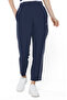 Women's Polyester Dark Navy Pants, Stylish Lightweight Knit for Sophisticated Summer Style
