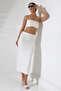 Women's White Crop Skirt Suit Mcs 222 - 7