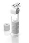 Teknotel Toilet Paper Holder, Toilet Paper Stand, Toilet Paper Hanger with Spare Roll White Mg092 - 3