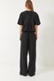 Women's Black Tie Detailed Short Sleeve Blouse Trousers Bottom-Top Set 9265 60281014 - 6