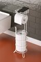 Teknotel Toilet Paper Holder, Toilet Paper Stand, Toilet Paper Hanger with Spare Roll White Mg092