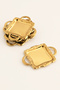 Tador Minimal Coffee Side Square Presentation Bowl with Handles Gold Set of 6 - 8