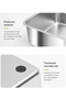 Stainless Steel Cat Litter Box Easy to Clean Anti-Splash Anti-Leakage Sand Splash-Proof - 7