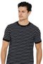 Men's White and Black Striped Round Neck T-Shirt – Cotton Casual Classic Essential - 5
