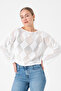 Openwork Seasonal White Knitwear Blouse - 2