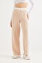 Thick Waist Lasitkli Wide Leg Trousers Mink - 3