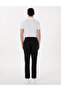Black Carrot Fit Linen Elastic Waist Drawstring Canvas Pants 50301811-Vr046 - 4