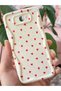 Galaxy J7 Prime Case Camera Protected Red Heart Pattern Silicone Cover with Wave Edge - 3