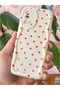 Oppo A74 Case Camera Protected Wave Edge Red Heart Pattern Silicone Cover - 4