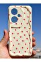 Reno 11F Case Camera Protection Wave Edge Red Heart Pattern Silicone Cover - 7