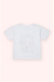 Baby Boy White T-Shirt with Print Detail - 3