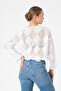 Openwork Seasonal White Knitwear Blouse - 7