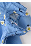 Girls' Blue Floral Sleeveless Ruffled Top - 4