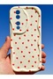 جراب Honor 90 مصنوع من السيليكون بنمط قلب أحمر مع حافة مموجة لحماية الكاميرا - 8
