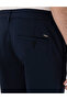 Navy Blue Slim Fit Elastic Waist Canvas Trousers 50301759-Vr033 - 6