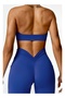 Womens Open Back Sports Bra - Padded Low Impact Workout Yoga Bra with Removable Built in Bra - 6