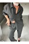 Women's 100% Cotton Elastic Waist Shirt Pants Set - 4