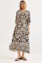 Double Breasted Collar Midi Sleeve Long Dress Mink - 2