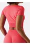 Womens Closed Back Sports Bra - Padded Low Impact Workout Yoga Bra with Removable Built in Bra - 4