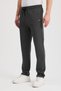 Black-Navy Blue-Anthracite Men's Zippered Pocket Embroidery Detailed Straight Leg Relaxed Cut Casual 3-Piece Tracksuit - 3