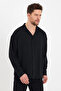 Black Loose Fit Aerobin Textured Long Sleeve Oversize Men's Shirt - 6