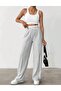 Summer Combed Cotton Fabric Wide-Leg Sweatpants with Elastic Waist - 6