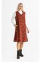 Sleeveless Flannel Esra Midi Length Autumn and Winter Vest/Dress Burgundy Brd