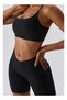 Womens Striped Back Sports Bra - Padded Low Impact Workout Yoga Bra with Removable Built in Bra - 3