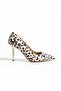Bej Leopar Desenli Vegan Deri Stiletto–Sivri Burun, 9cm İnce Topuk, Şık ve Konforlu Kadın Ayakkabı - 7