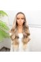 Auburn Dore Yellow Ombre and Rofle Fiber Synthetic Wide Wavy Tulle Wig - 2