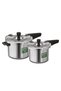 DELICI Aluminum Pressure Cooker Combo (5Ltr + 3Ltr), Dripless Design With Grade Virgin Aluminum,