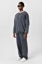 Premium Washed Oversize Tracksuit Suit with Ripped Detail Black - 7