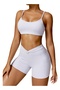 Womens High Waist Contour Seamless Workout Sport Yoga Shorts Tummy Control With Pockets. - 7