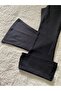 Wide Pasha Women's Black Leggings - Bell-Bottom Black Leggings - 4