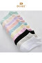 8-Piece Eco Pack Women's Stretch Fabric Cotton Piece Combed Cotton Mixed Color Booties Socks 8 Pairs - 3