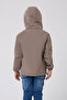 Sport Boy's Mink Lined Water and Windproof Hooded Double Zipper Raincoat - 4