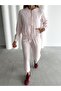 Women's Zippered Jacket Trousers Top-bottom Pink Suit - 3