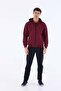 Comfort Men's Hooded Claret Red Tracksuit Top - 3