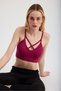 Burgundy Front Cross Detail Bustier 3002