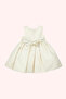 Baby Girl Star Patterned Beige Evening Dress - 3