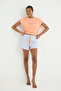 Striped Knitted Cord Detailed Printed Shorts Pajama Set