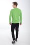 Regular Men's Crew Neck Pistachio Green Sweatshirt - 2